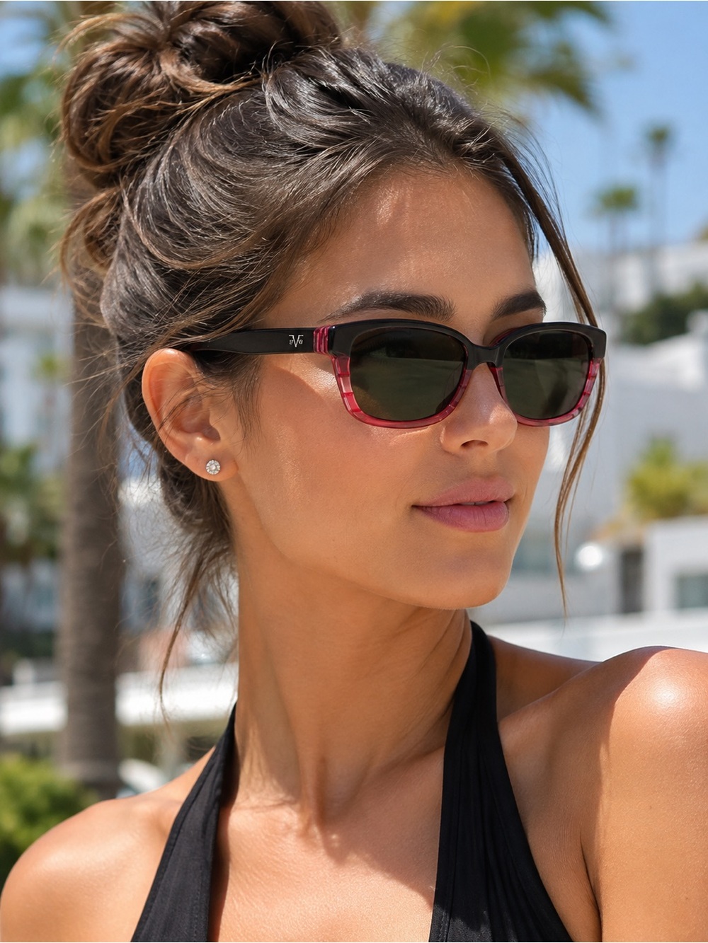 Versace 19V69 Black & Magenta Sunglasses